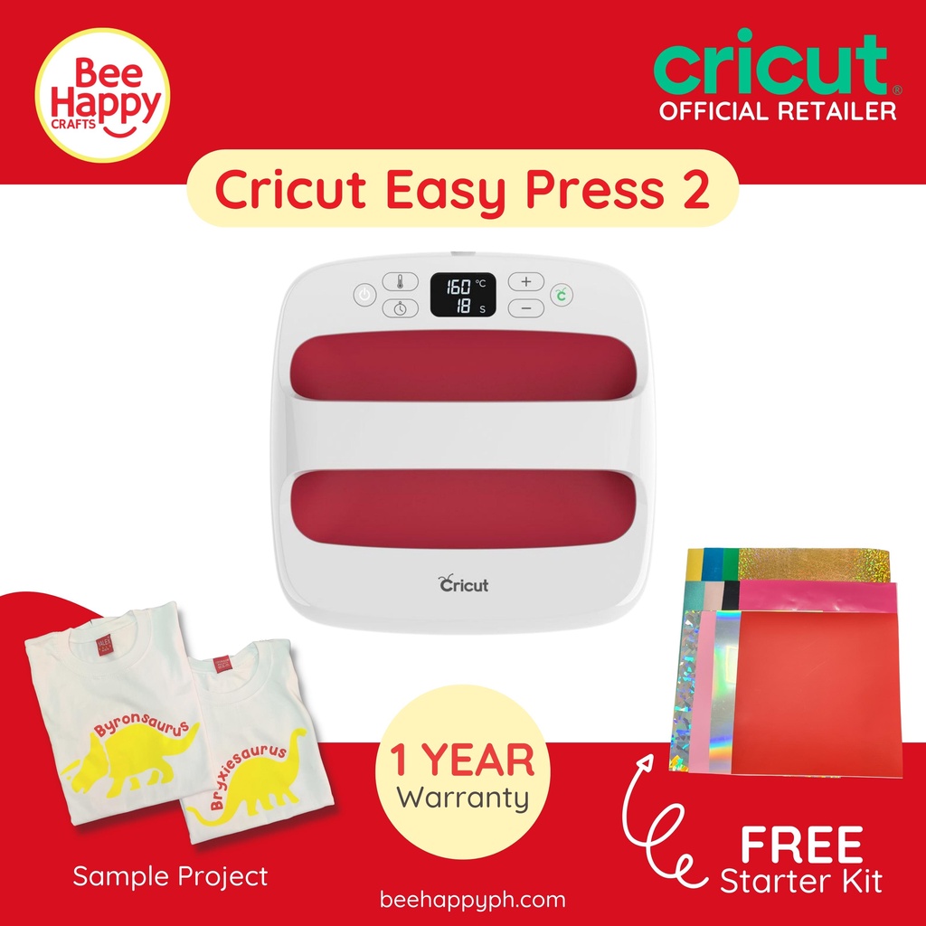 Cricut Raspberry EasyPress 2 9" x 9" Heat Press/Easy Press Shopee