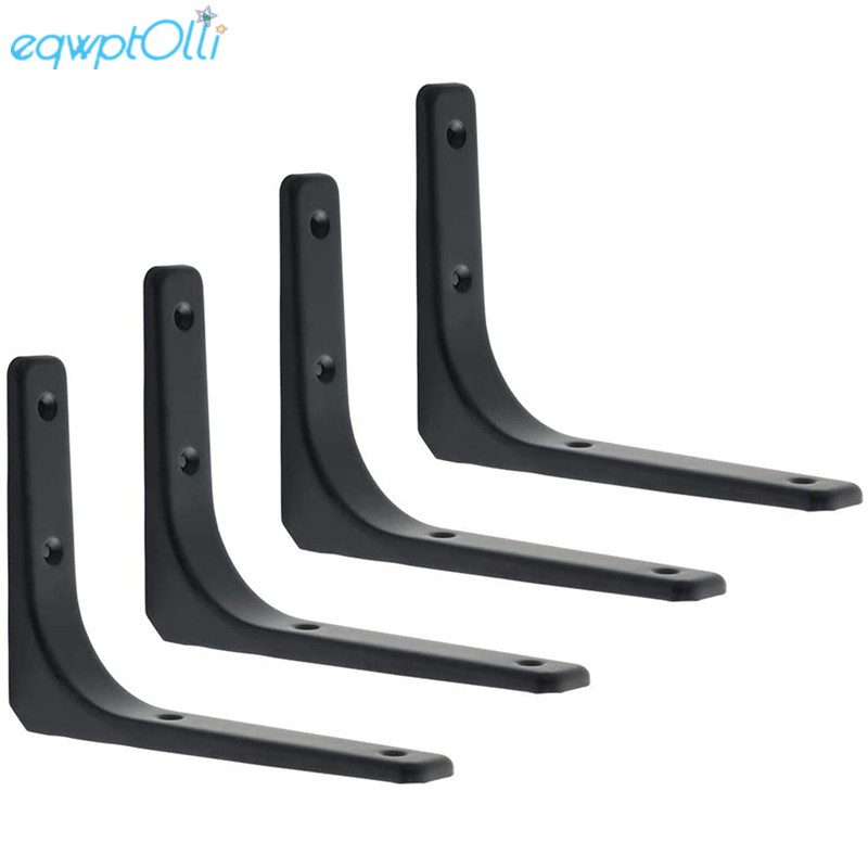 4 PCS Iron Wall Shelf Bracket, 8 x 6 Inch Heavy Duty Shelf Support