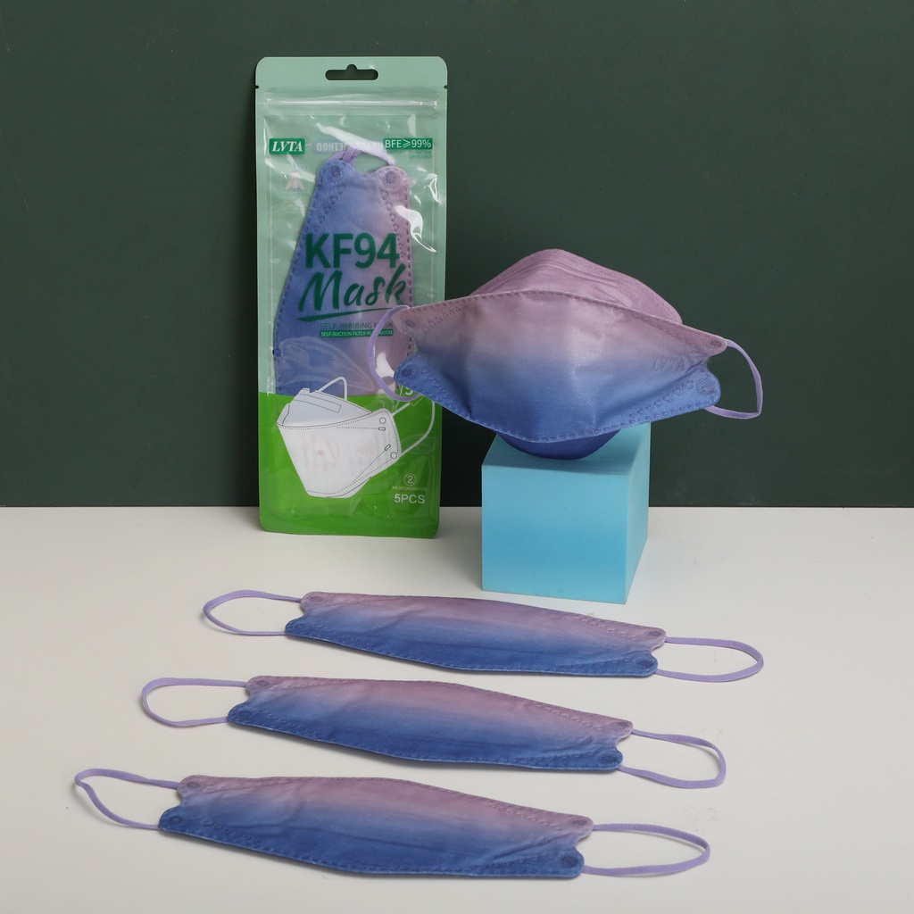 Mask KF94 Face Mask 4 Layer Nonwoven LVTA Color Protection Filter 3D