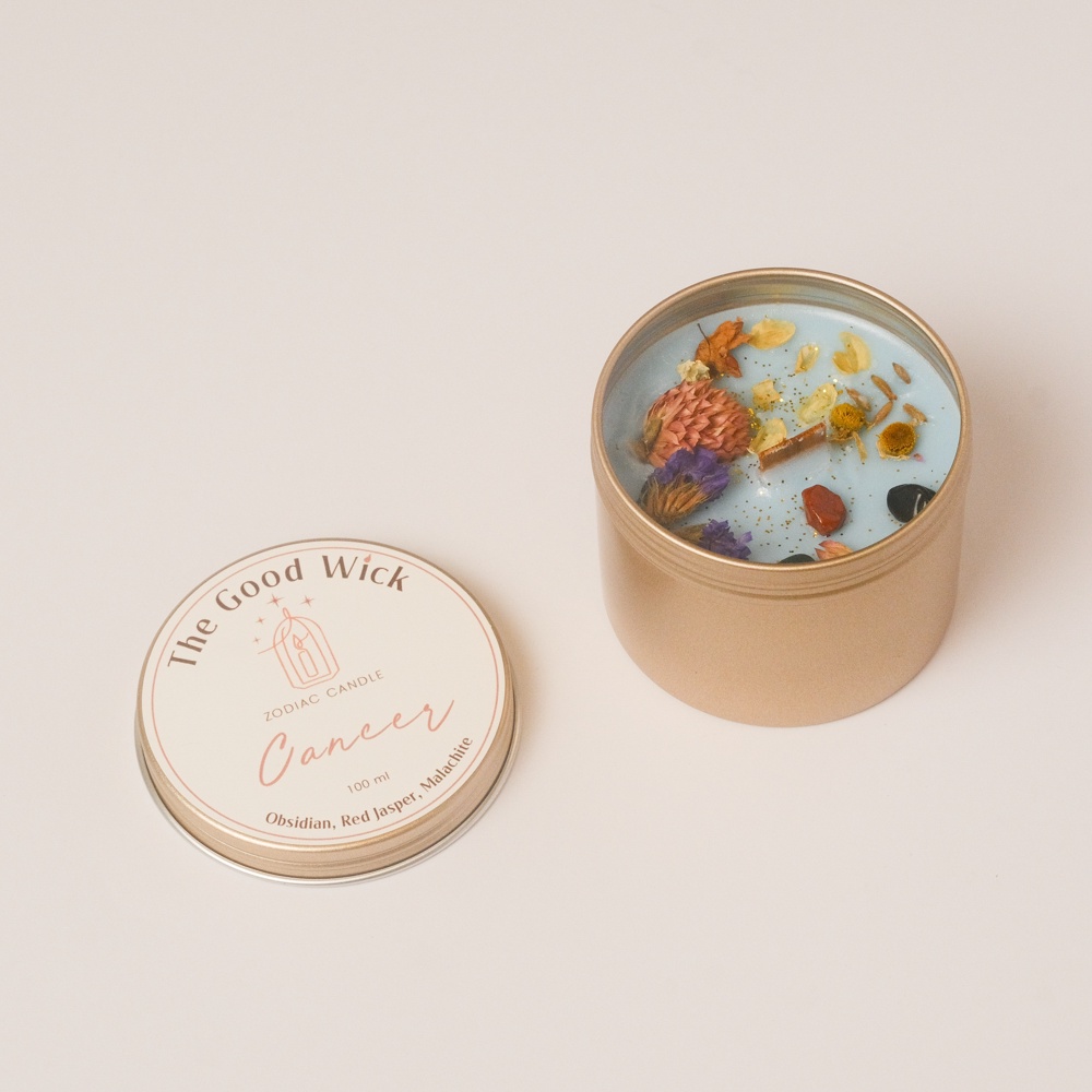 Zodiac Scented Candles Cancer The Good Wick CrystalInfused