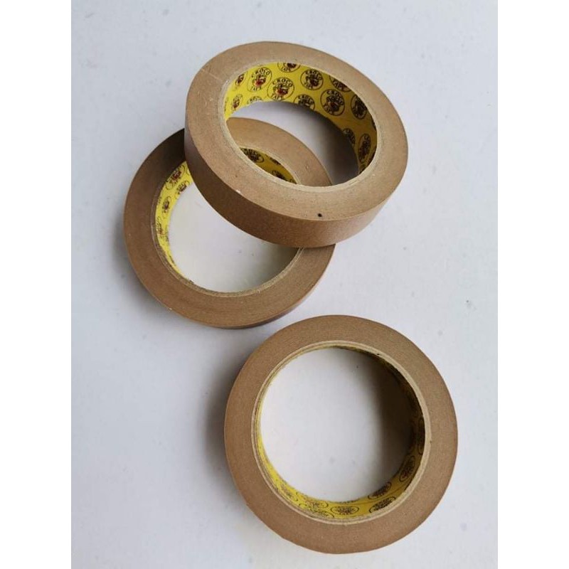 BROWN MASKING TAPE (KRAFT PAPER TAPE) for PICTURE FRAMING (1") Shopee