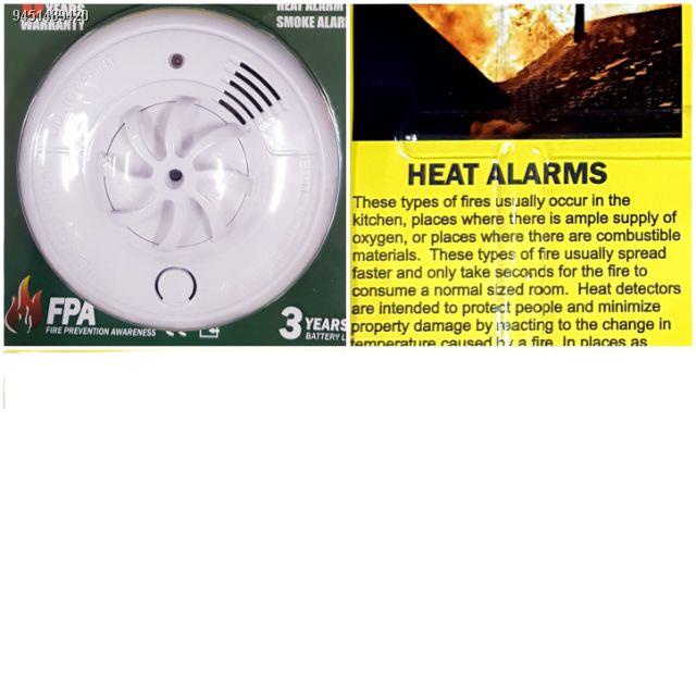 Loud Alarm for Heat Fire Detector Wireless Device with Alarm Test Button and Low Battery Warning