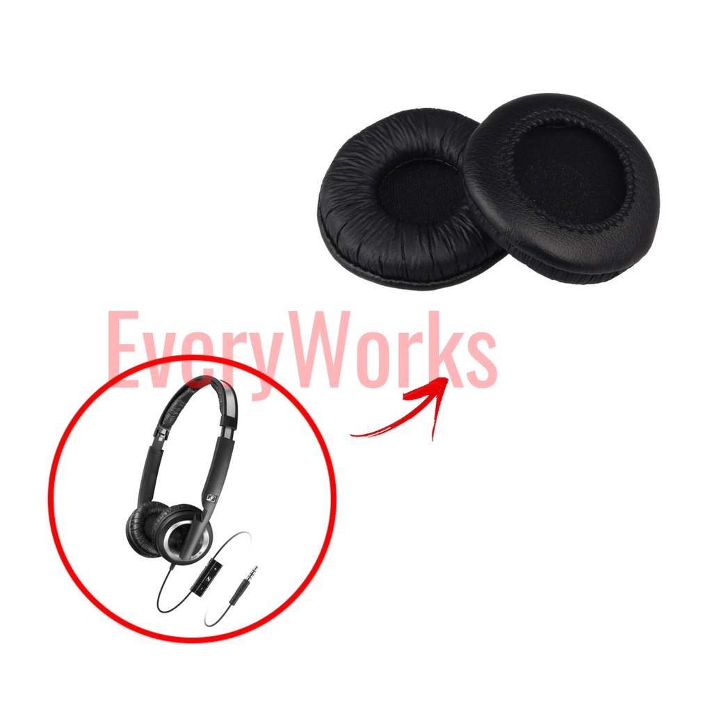 50mm Circle Ear Pad Faux Leather Cushions Replacement for Sennheiser