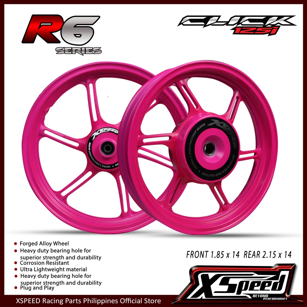 XSPEED Mags R6 for Honda Click 125/150 Ultra Lightweight Mags 6 Spokes