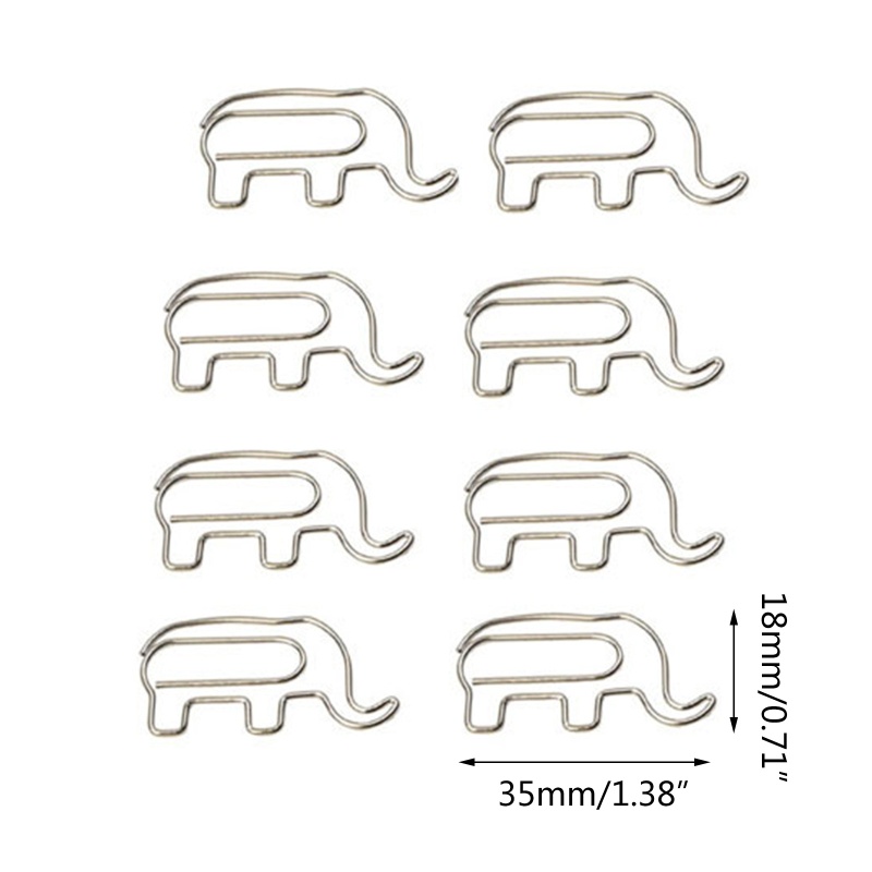 fol 24Count Elephant Paper Clamps File Clips Book Page Divider for