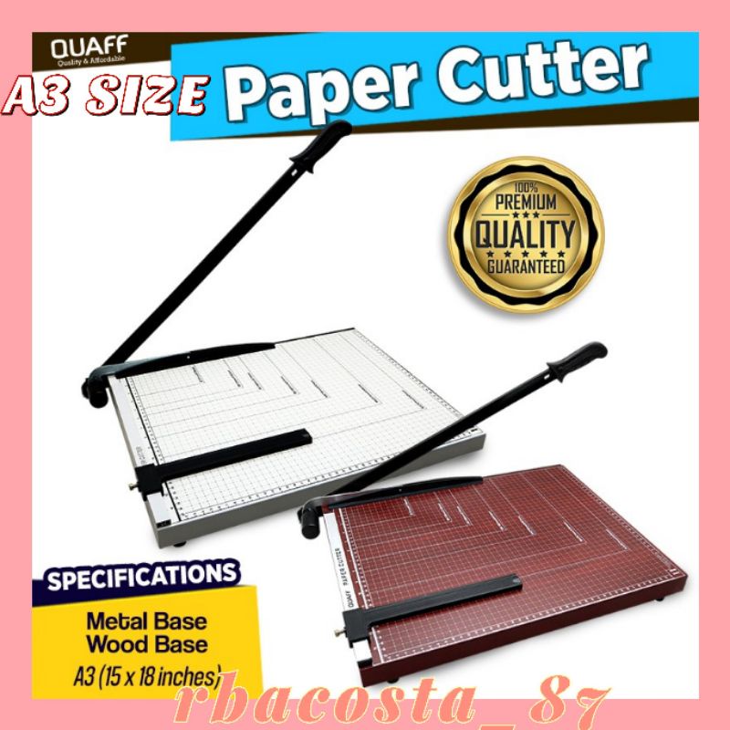 QUAFF PAPER CUTTER A3 SIZE WOOD/METAL BASE 15*18inch Shopee Philippines