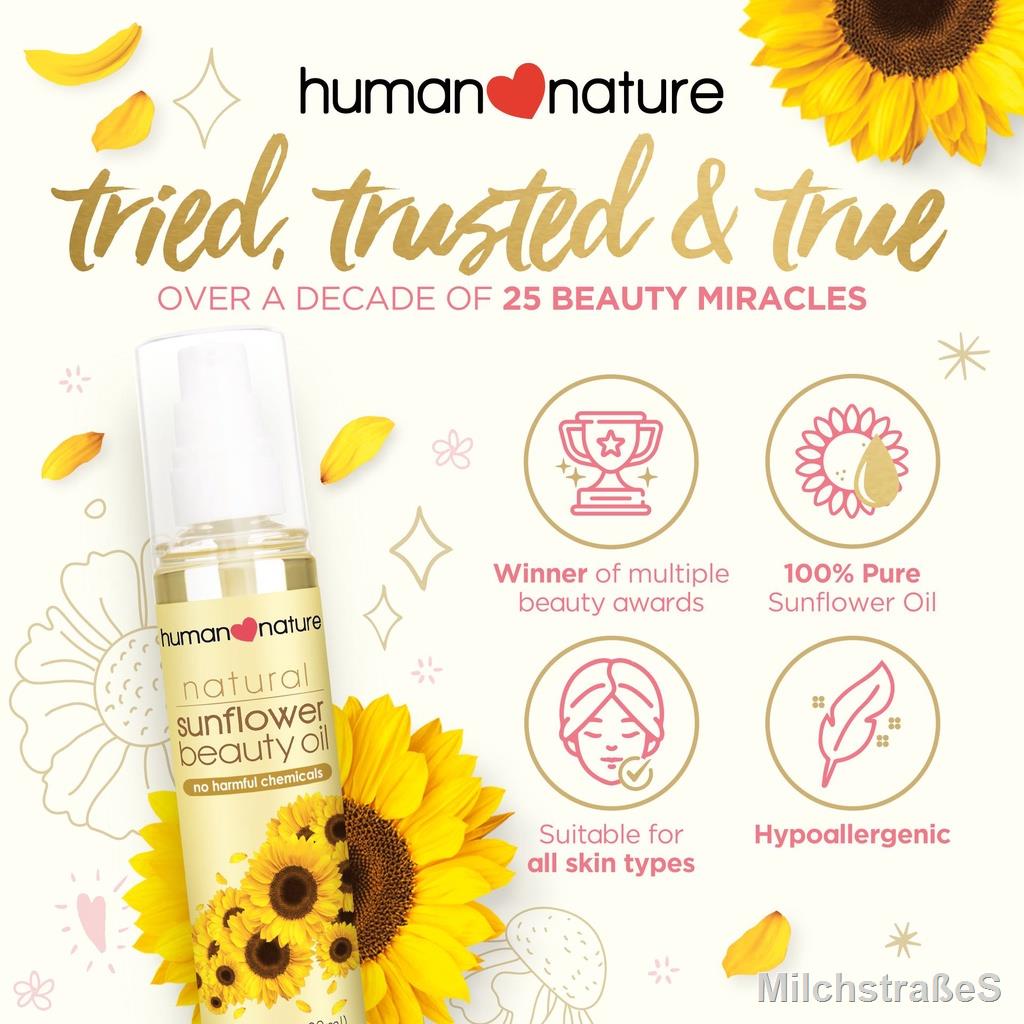 Human Nature Sunflower Beauty Oil Natural (25 Beauty Miracles from Head