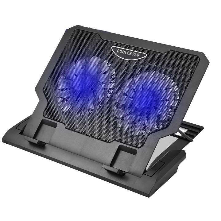6 Fan Laptop Stand With Cooling Fan Universal Adjustable with Led Light