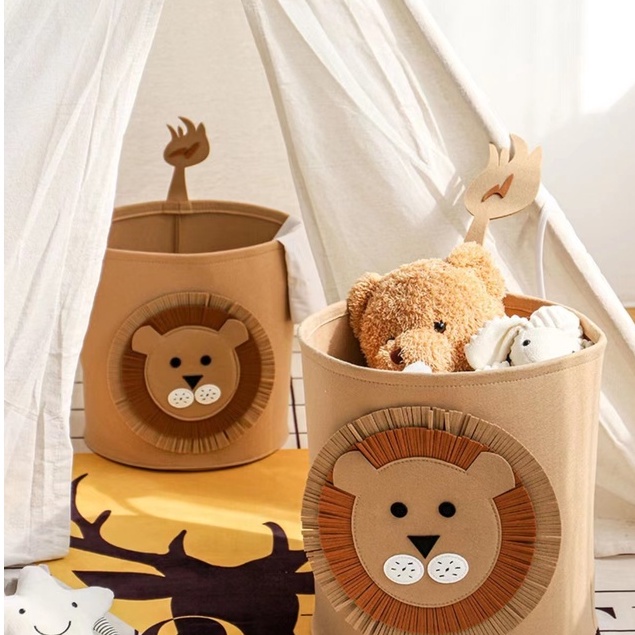 Toy storage box felt storage bucket animal shape storage box children