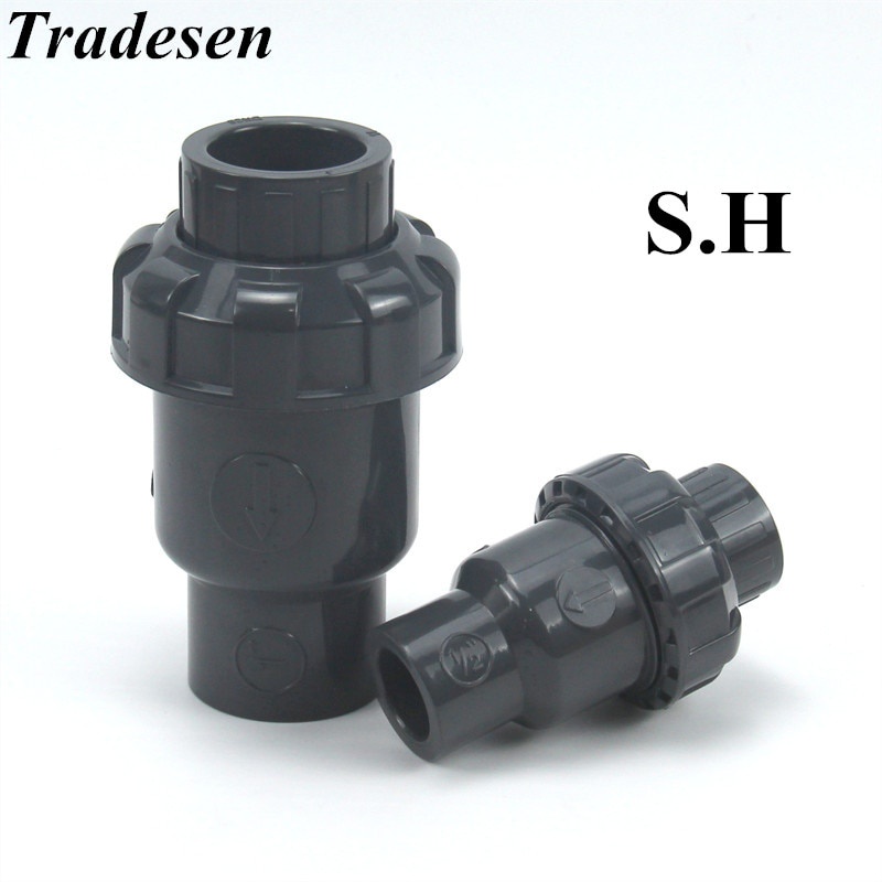 1pc 75mm 90mm 110mm Check Valve PVC Pipe Fittings Plumbing System Parts Water Tube Connector