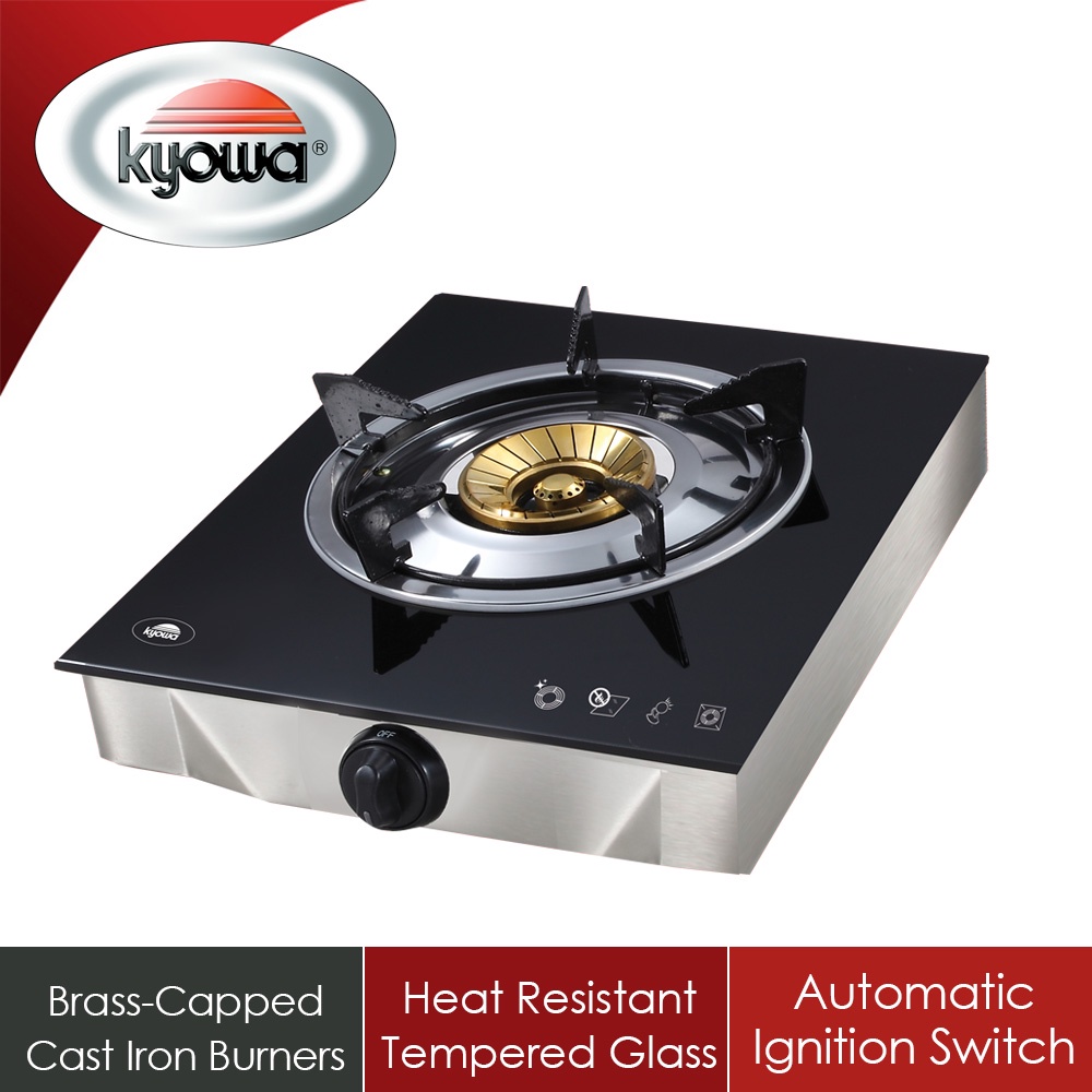 Kyowa Glass Top Single Burner Stainless Steel Gas Stove KW3563 Ax5