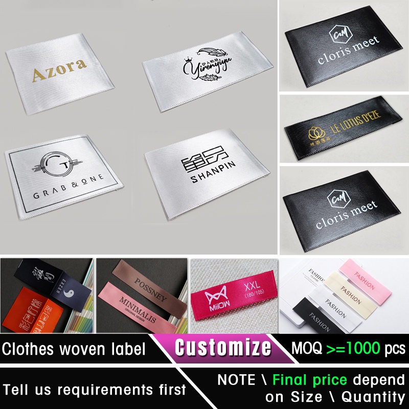 personalized clothing label customized woven label cotton label silk