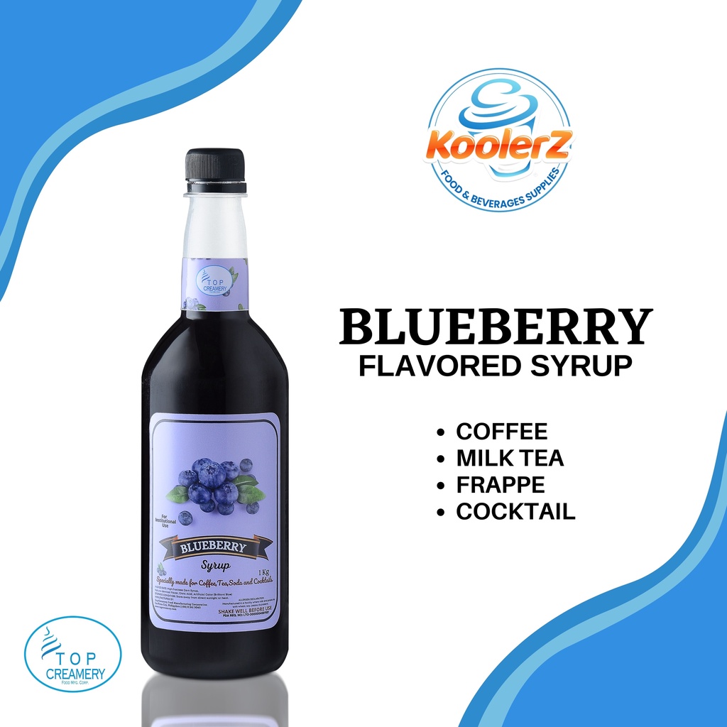 Top Creamery Blueberry Syrup 750ml Shopee Philippines