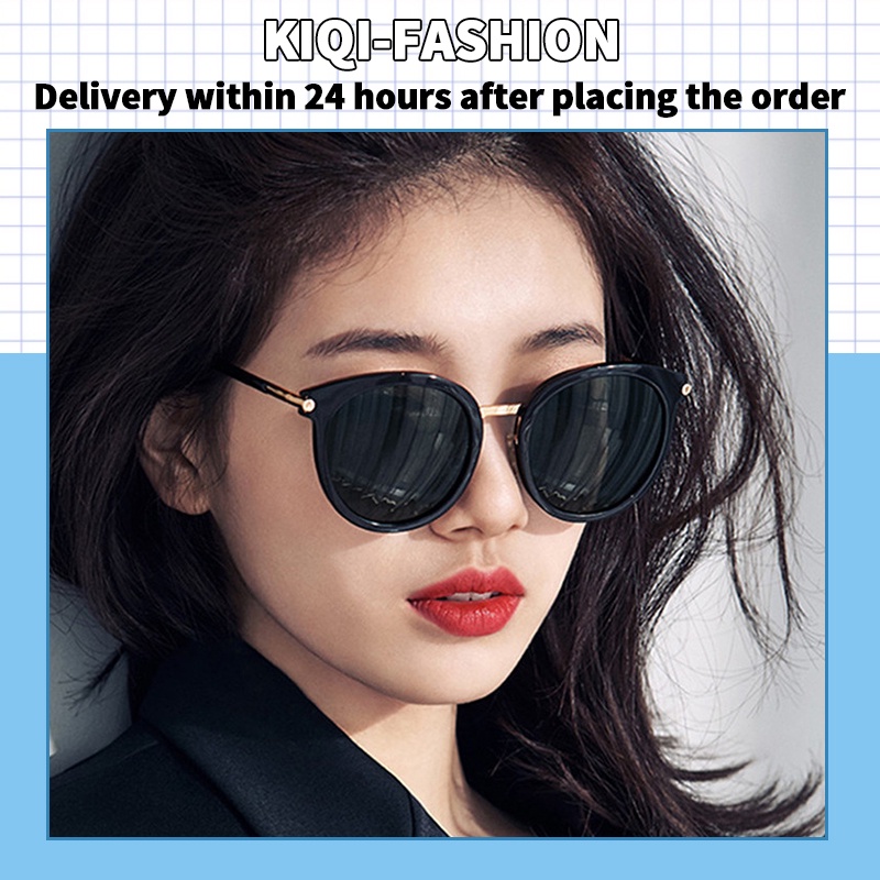 Korean Fashion INS Style Sunglasses Ladies Round Frame UV Protection