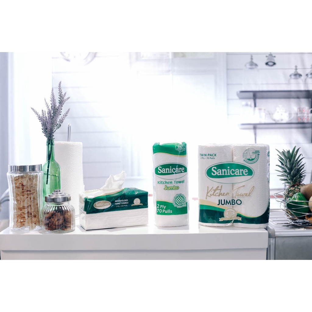 PGM043 Sanicare Kitchen Towel Jumbo TWIN Pack 2 PLY 70 Pulls / 140