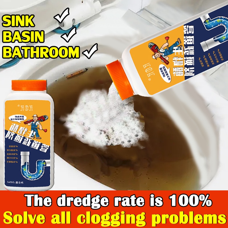 Powerful Clog Remover 500G Dissolves Grease/Hair/Oils Dredging Agent