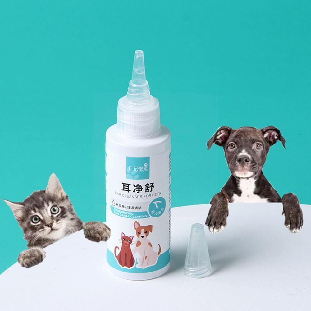 Cats Dog Ear Cleaner Pet Ear Drops For Infections Sterilization Mites