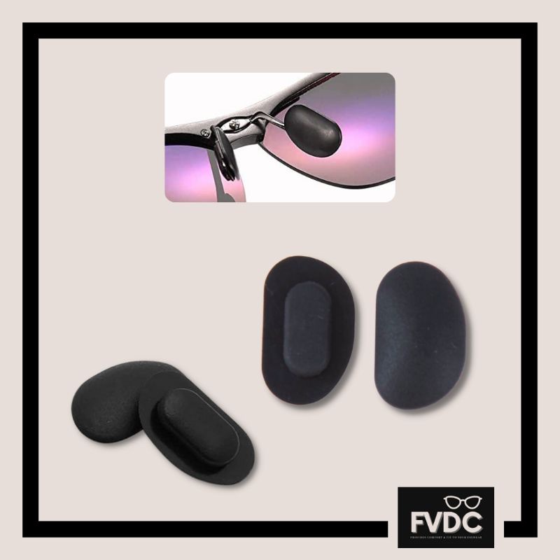 FVDC BEAN SHAPED15.5mm Push in NosePads Replacements for Glasses
