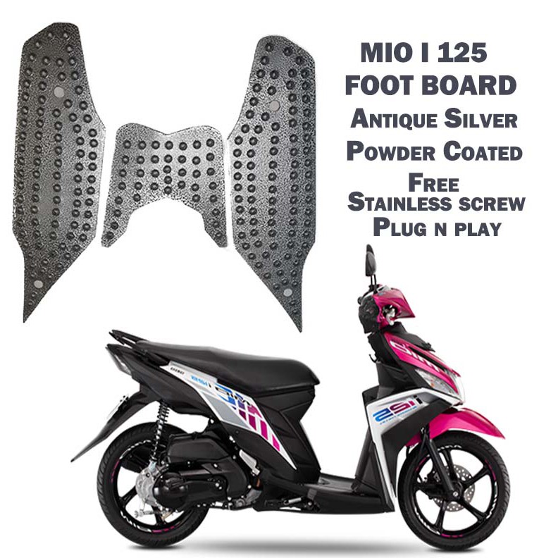 Mio i 125 / m3 / Mio i 125s Matting antic silver coated footboard alloy