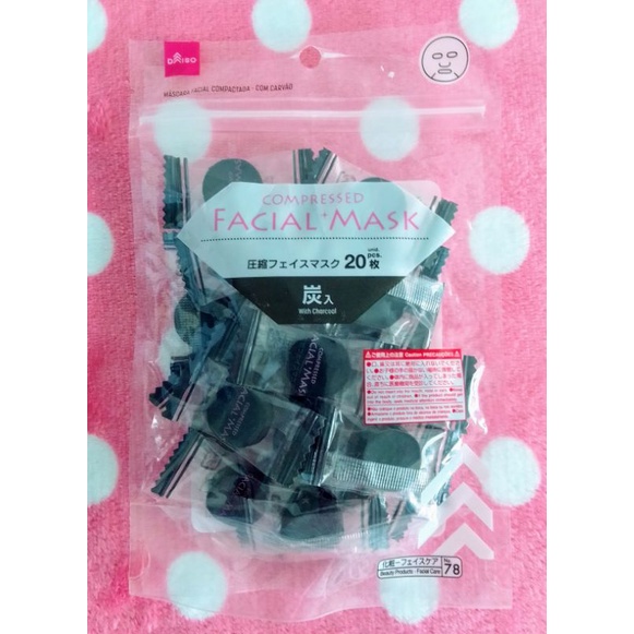Daiso Compressed Facial+Mask with Charcoal 20pcs Shopee Philippines