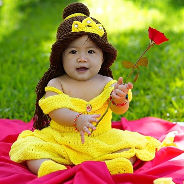 Crochet Princess Belle baby costume Shopee Philippines