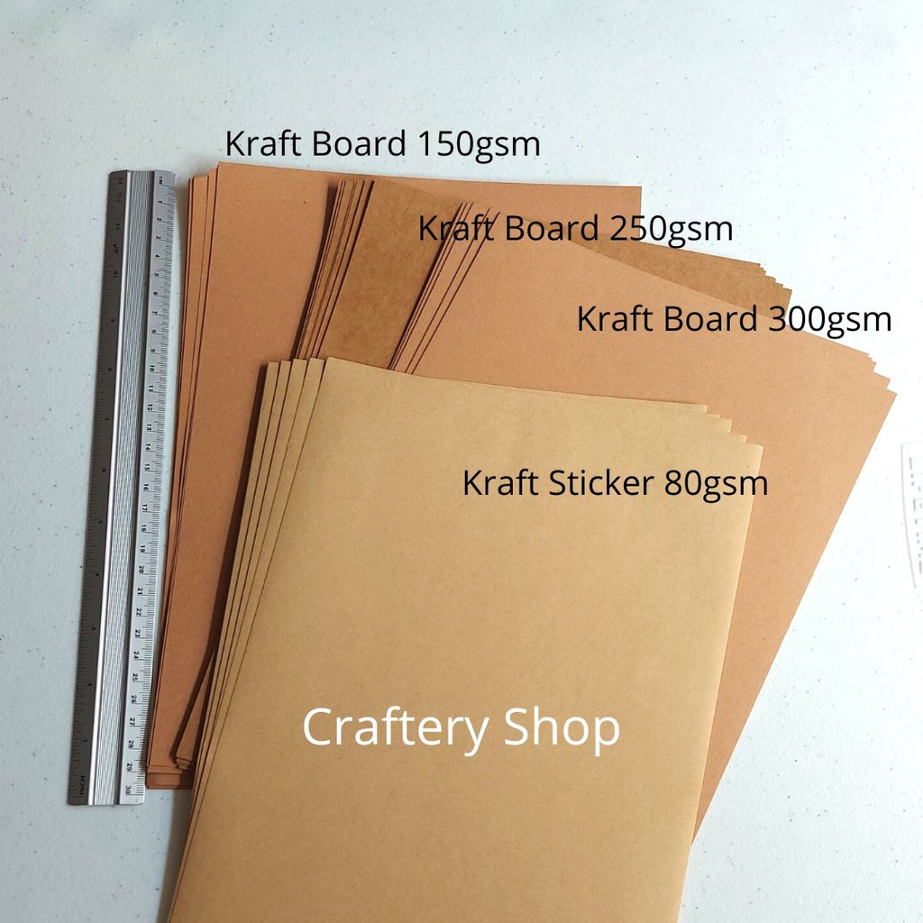 Kraft Boards 150gsm, 250gsm , 300gsm 10pcs Printable Shopee Philippines