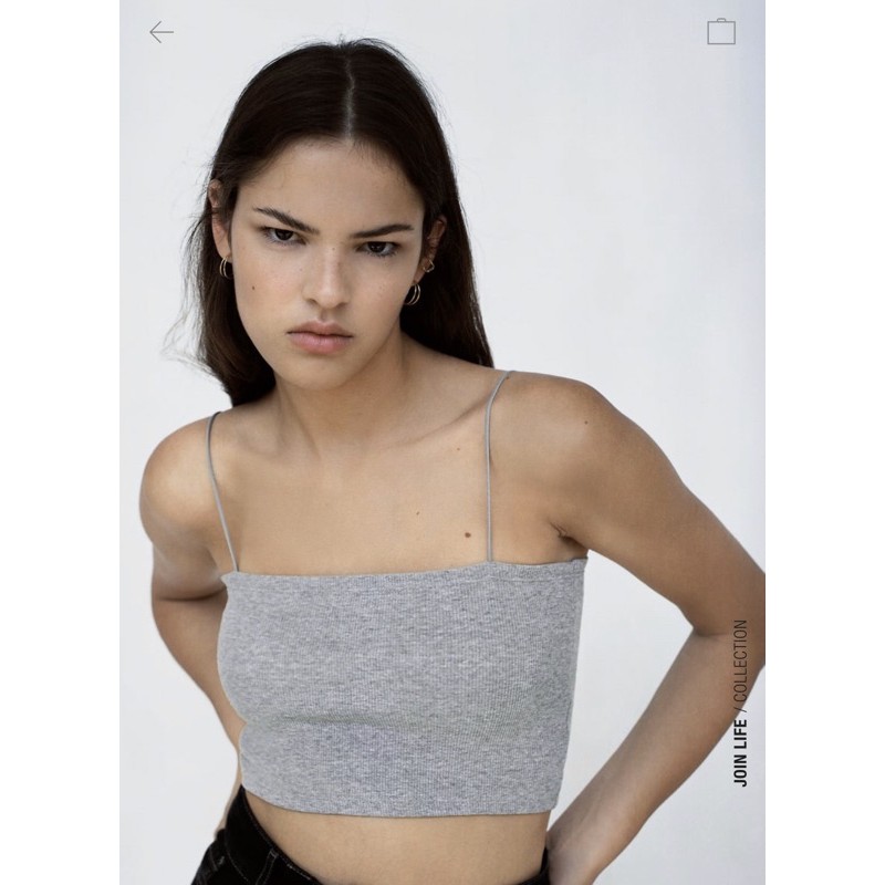 Zara Strappy Crop Top Shopee Philippines