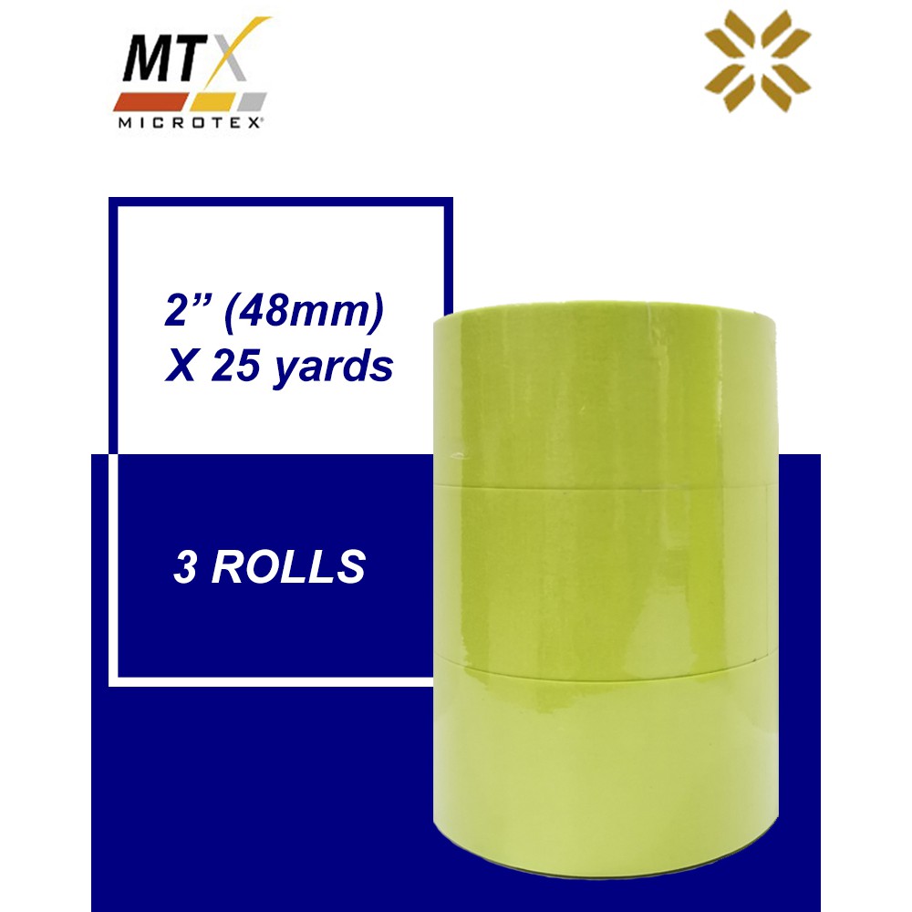 Microtex 2" (48MM) HP Masking Tape 25yards x 3rolls (Washi Tape,Painter