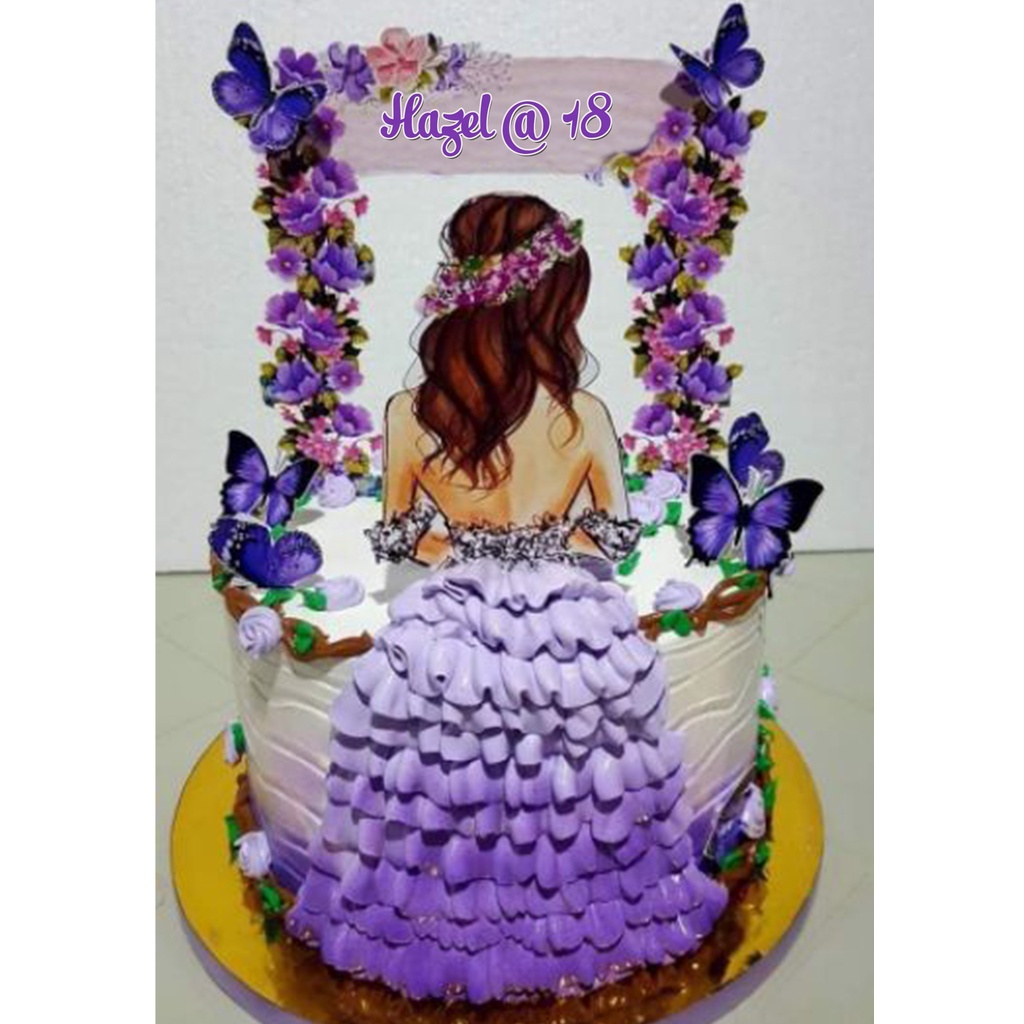 GIRL PURPLE THEME CAKE TOPPER Shopee Philippines