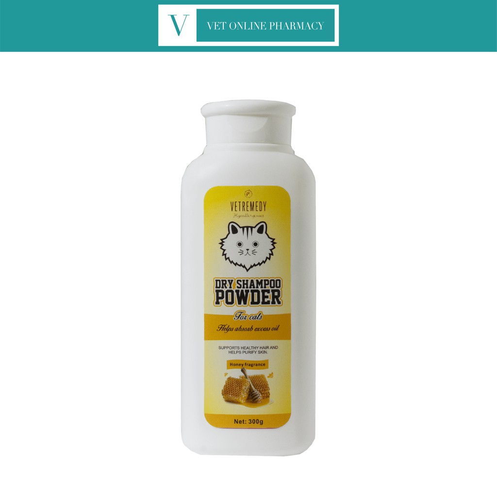 Vet Remedy Dry Shampoo Powder for Cats Honey Fragrance 300g Shopee