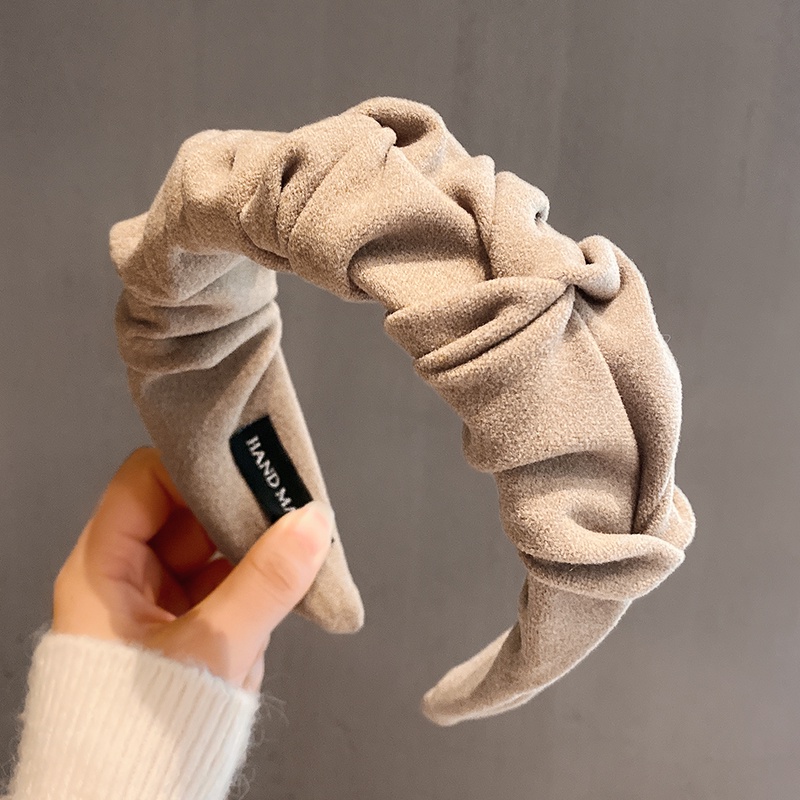 Korean Winter Khaki Style Net Red Widebrimmed Sponge Headband Fashion