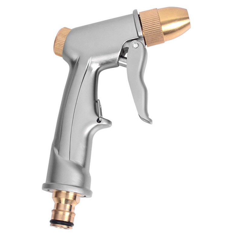 High Pressure Water Spray Gun Metal Brass Nozzle Garden Hose Pipe Lawn