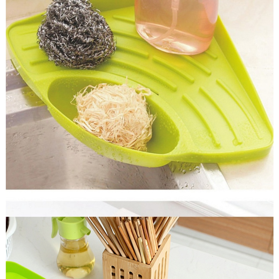 Hawaii Sink Corner Storage Tray, Organizer Rack for Soap Dish Wash