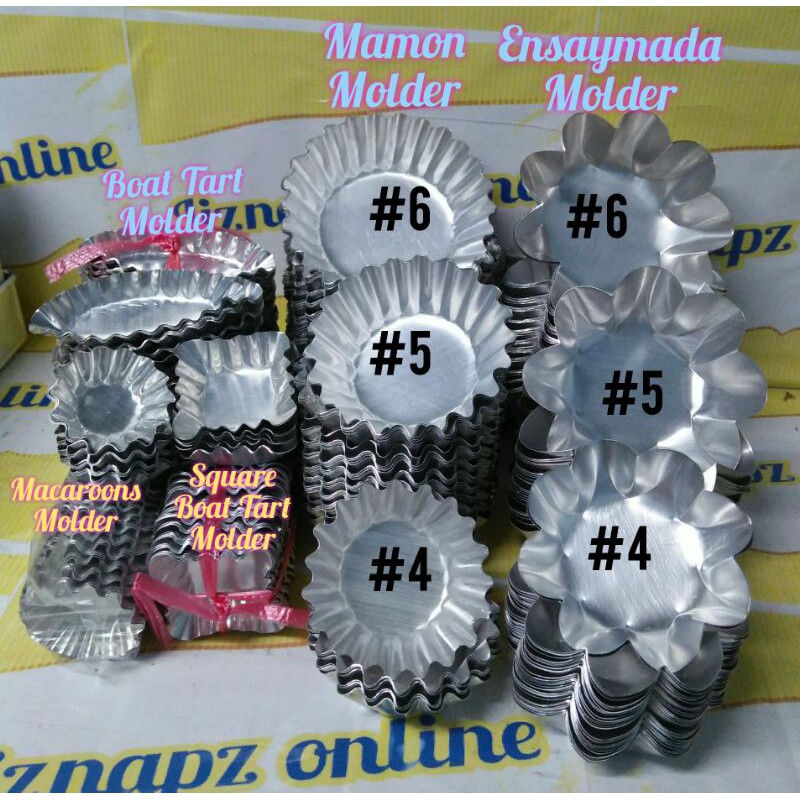 Ensaymada molder, Mamon molder, Square Boat tart molder, Macaroons