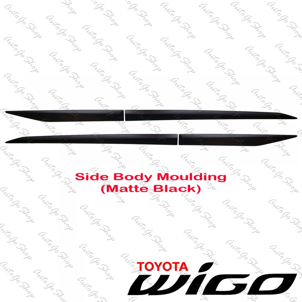 Toyota Wigo 20132021 Side Body Moulding (Matte Black) Shopee Philippines