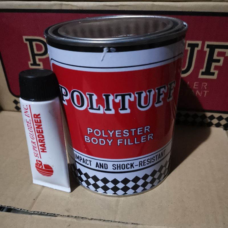 Polituff polyester body filler with hardener 1L Shopee Philippines