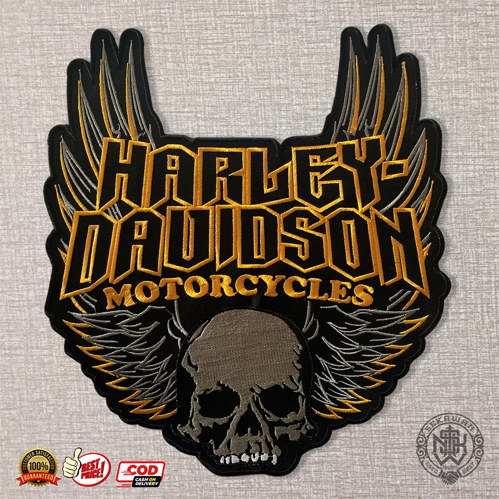 Premium HARLEY DAVIDSON BACKPATCH EMBROIDERY/ BACK EMBLEM EMBROIDERY