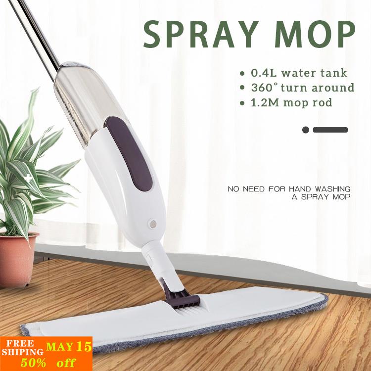 Water Spray Mop 360 Degrees Rotating 400mL Water Tank Mop & Cleaning Cloth Shopee Philippines
