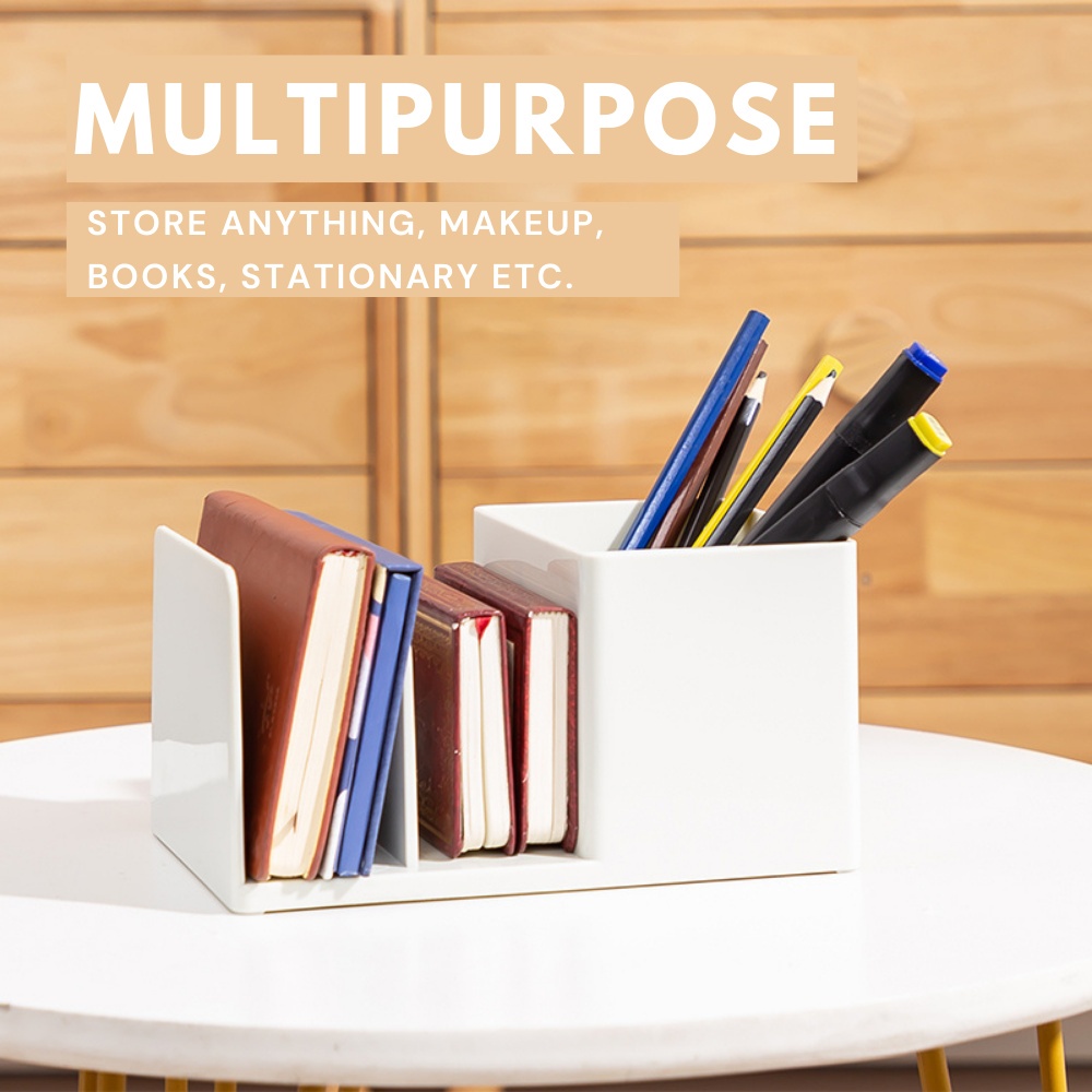 Activebae White Desk Organizer Shelf Vanity Drawer Multifunctional