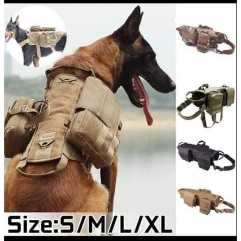 DOG TACTICAL VEST WITH POCKETS FOR LARGE SIZE ONLY! Shopee Philippines