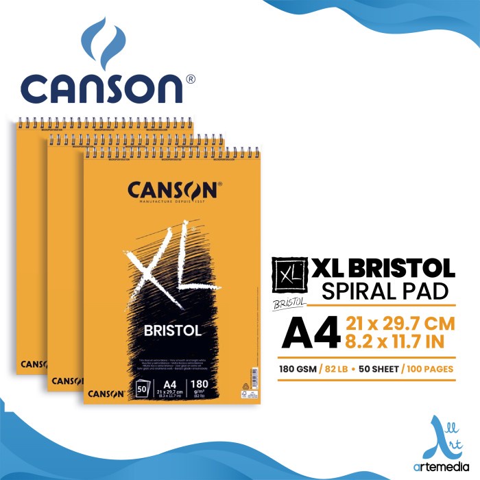 Canson XL Pad A4 Bristol 180gsm 50sheet smooth surface Shopee Philippines