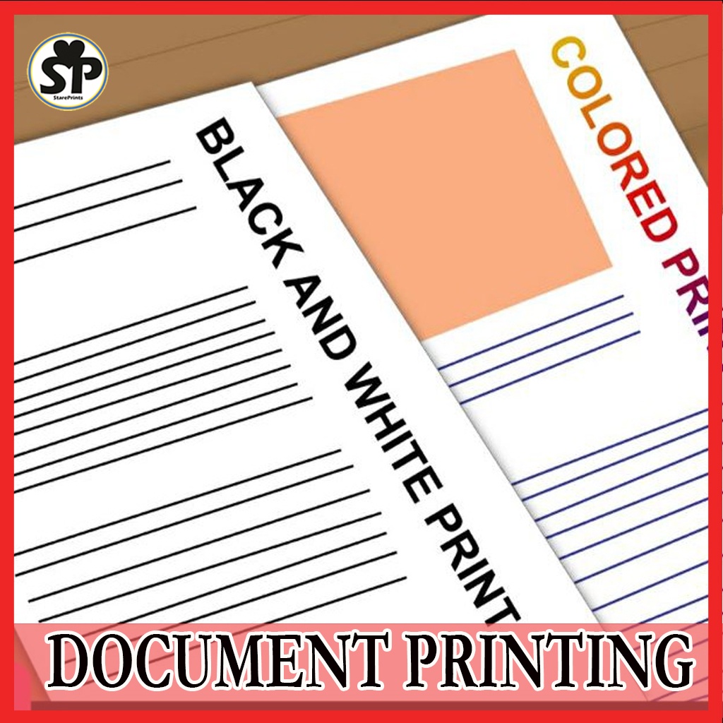 DOCUMENT PRINTING BLACK AND WHITE (2 PCS) Shopee Philippines