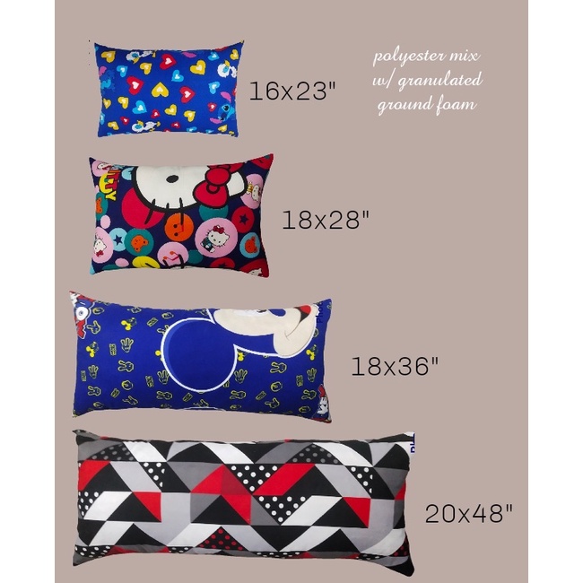 Buy1take1 Pillow Uratex ground foam/fiber/random design Shopee