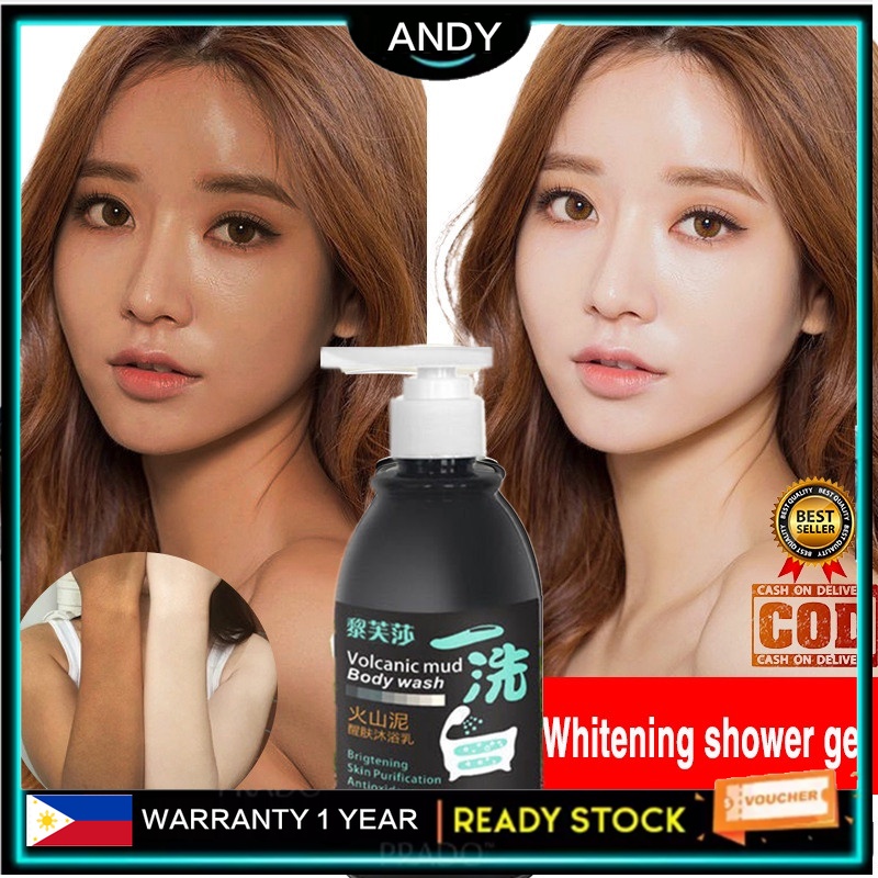 Whitening Body Wash Volcanic Mud Shower Gel Moisturizing Hydrate Remove Dry Skin Refreshing