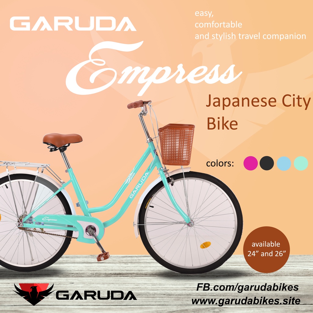 Korean/ Japanese Style Garuda bike city bike with basket internal cable