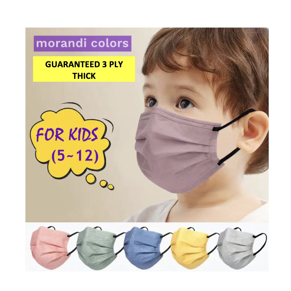 50pcs Disposable Kids Facemask With BOX 3Ply Protective Infant Face