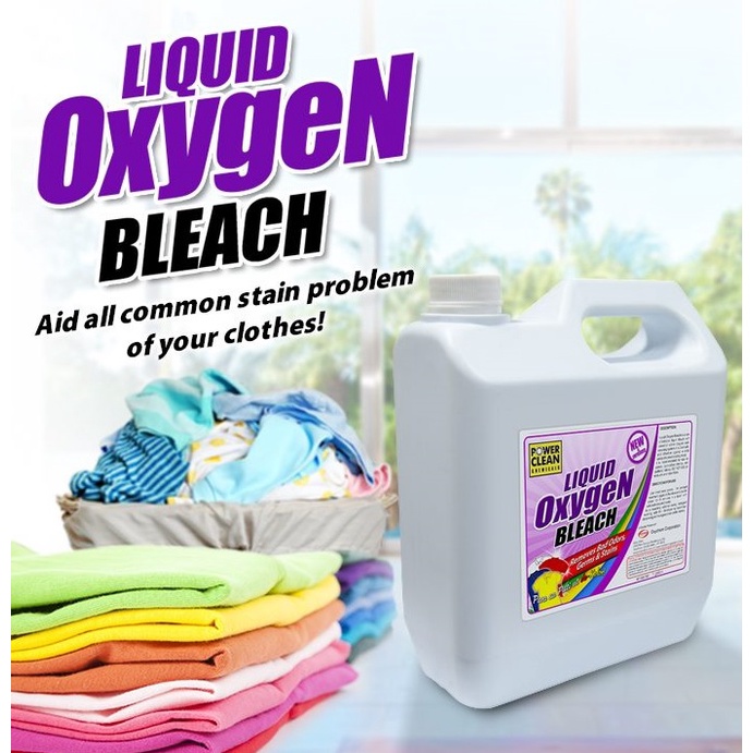 POWERCLEAN LIQUID OXYGEN BLEACH (Color Safe Bleach) GALLON Shopee Philippines