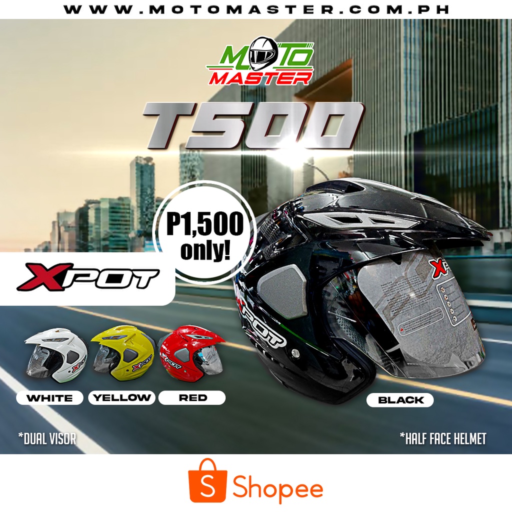 XPOT T500 HALF FACE HELMET Shopee Philippines