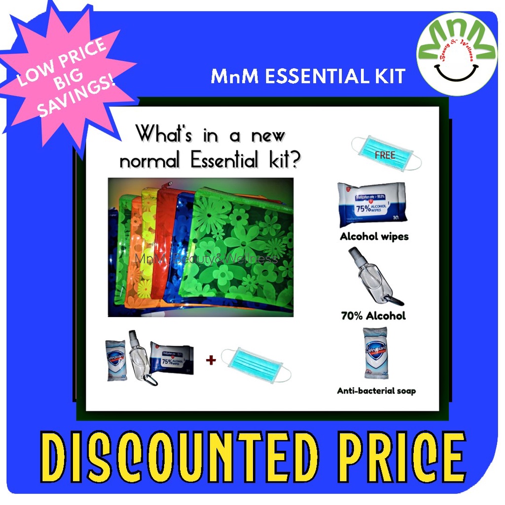MnM Essential Hygiene Kit in Colorful Pouches Shopee Philippines