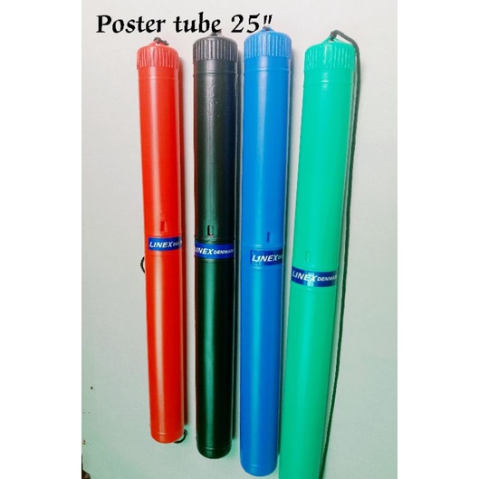 Poster Tube, Plastic, (15 inches and 25 inches), 2 inches diameter